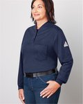 Women's Long Sleeve Tagless Henley Shirt