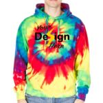 Multi-Color Spiral Pullover Hooded Sweatshirt