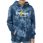 Youth Midweight Tie-Dyed Hooded Sweatshirt