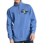 Garment-Dyed Quarter Zip Sweatshirt