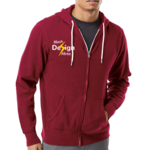Lightweight Full-Zip Hooded Sweatshirt