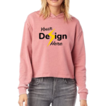 Women's Mineral Wash French Terry Crop Pullover Hoodie
