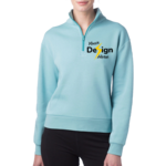 Women's Eco-Cozy Fleece Mock Neck Quarter-Zip Sweatshirt