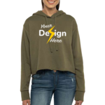 Women's Laguna Sueded Raw Edge Crop Hoodie