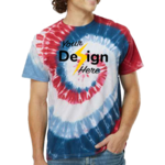 Multi-Color Spiral Tie-Dyed T-Shirt