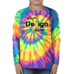 Youth Multi-Color Spiral Tie-Dyed Long Sleeve