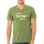 Heather CVC V-Neck Tee