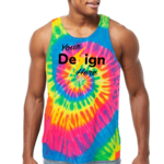 Unisex Multi-Color Spiral Tie-Dyed Tank Top