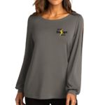 Ladies Luxe Knit Jewel Neck Top