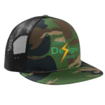 Snapback Flat Bill Trucker Cap